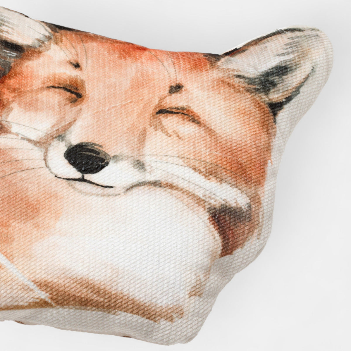 Dekokissen für Kinder Fuchs-Motiv, Nahaufnahme des illustrierten Motivs