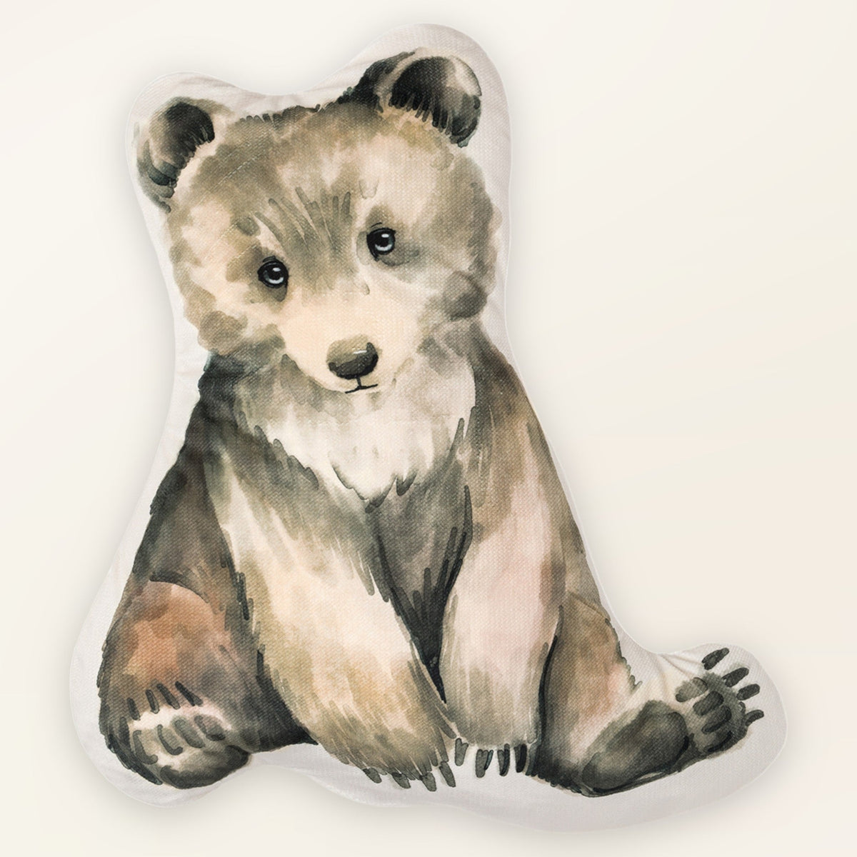 Cuscino decorativo per bambini Orso, cuscino a forma di animale, vista frontale