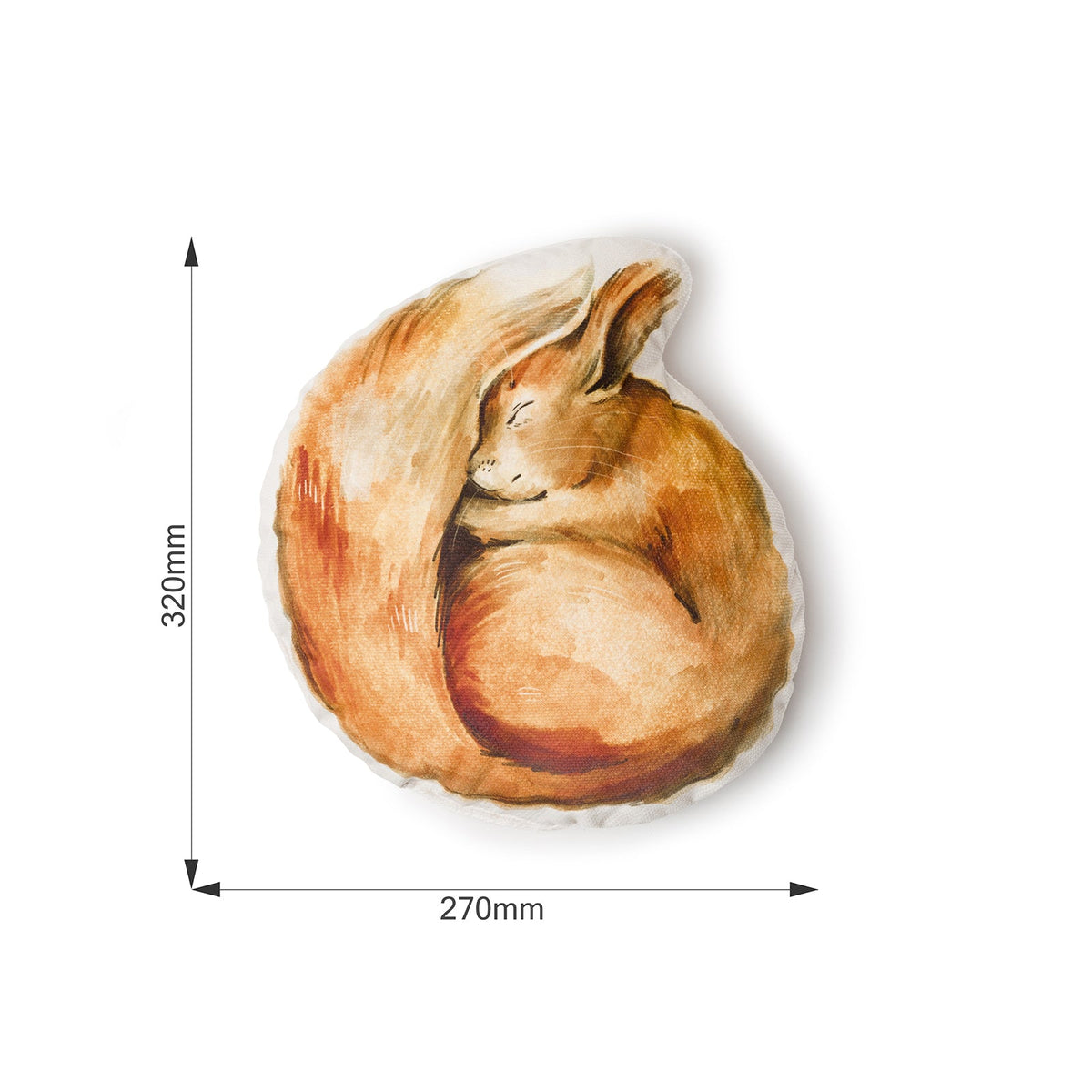 Dekokissen für Kinder Eichhörnchen-Motiv, Masse: Breite 27 cm, Höhe 32 cm