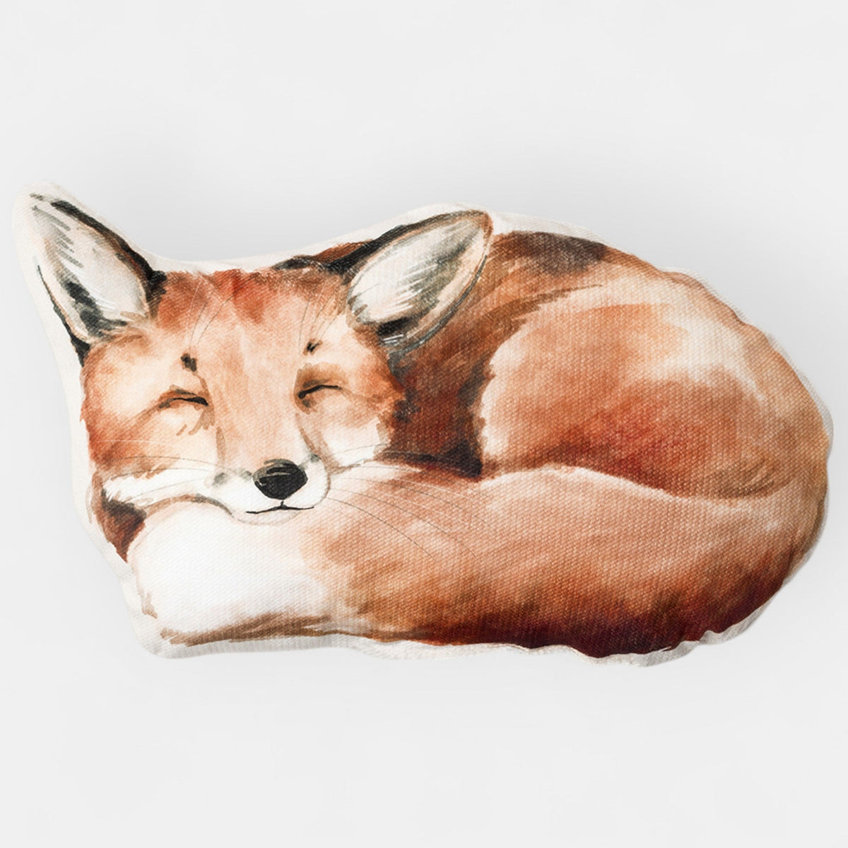 Dekokissen für Kinder Fuchs-Motiv, mit Gesamtansicht des illustrierten Motivs