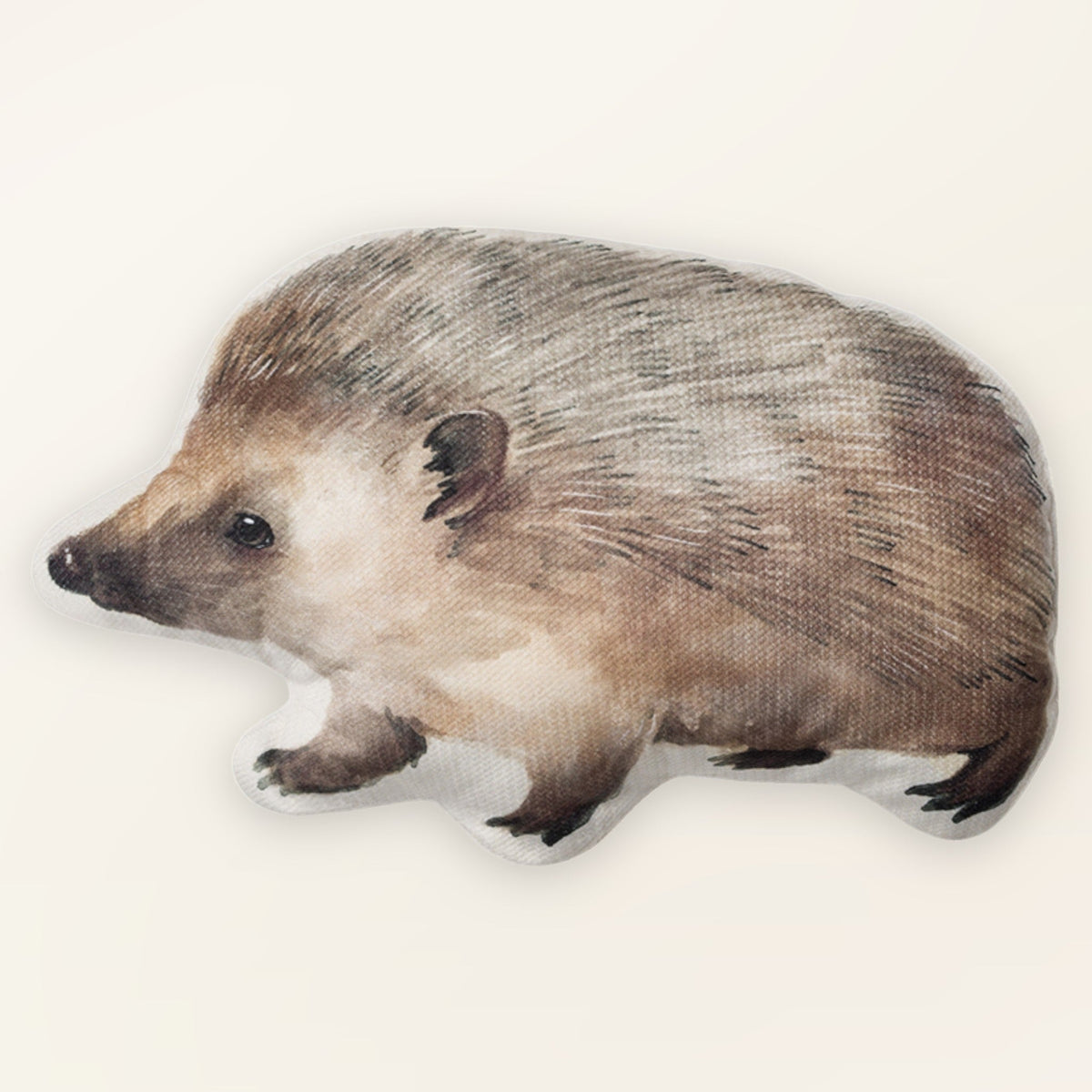 Dekokissen für Kinder Igel-Motiv, Tierkissen in der Vorderansicht