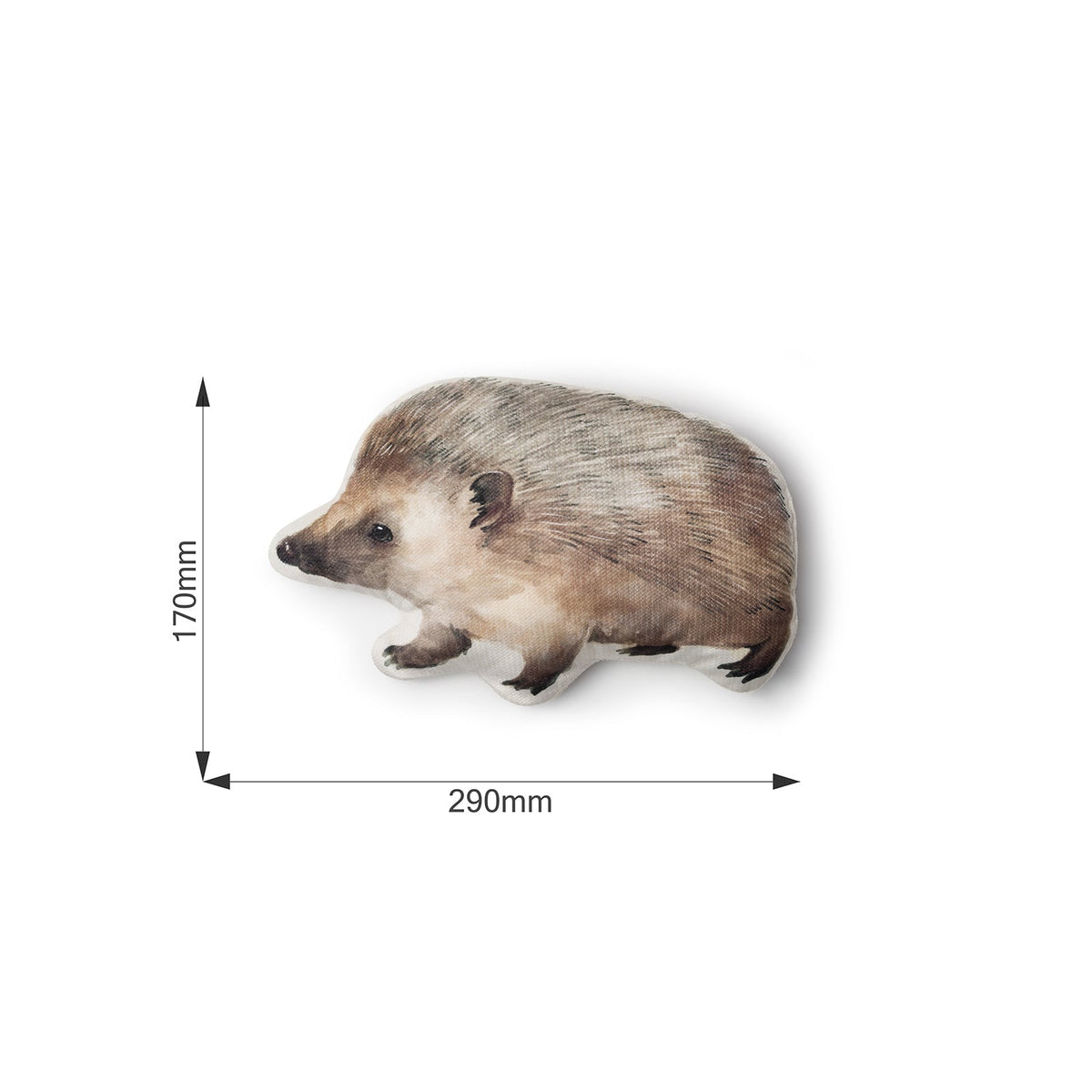 Dekokissen für Kinder Igel-Motiv, Masse: Breite 29 cm, Höhe 17 cm