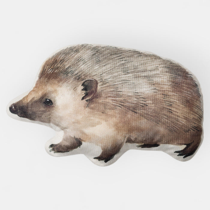 Dekokissen für Kinder Igel-Motiv ultraweicher Samt