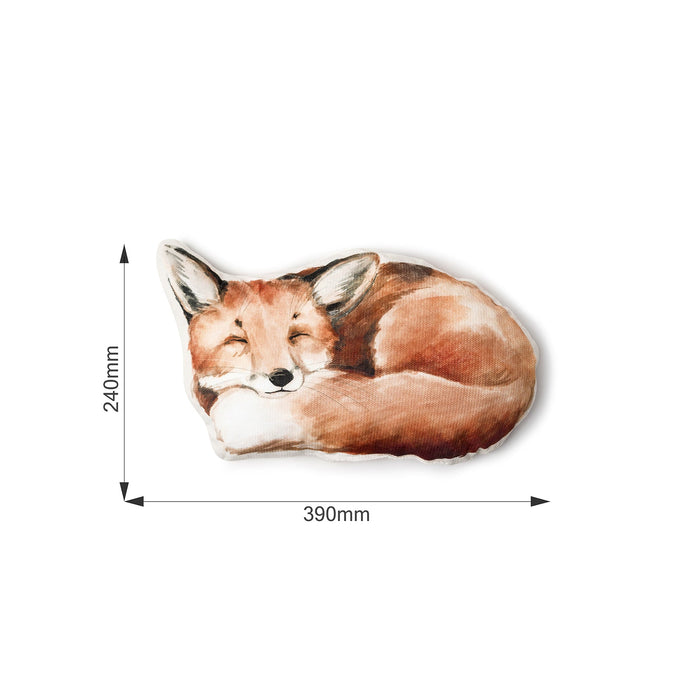 Dekokissen für Kinder Fuchs-Motiv ultraweicher Samt
